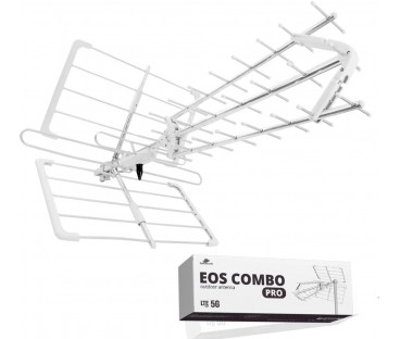 Antena kierunkowa DVB-T2 Spacetronik EOS PRO Combo UHF+VHF LTE 5G (biała)
