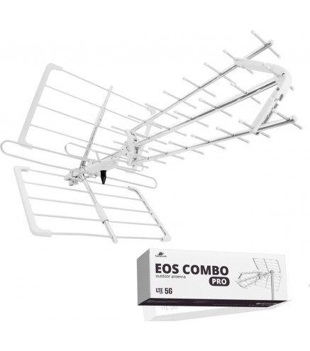 Antena kierunkowa DVB-T2 Spacetronik EOS PRO Combo UHF+VHF LTE 5G (biała)