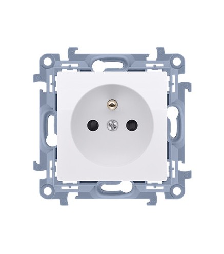KONTAKT SIMON 10 MODUŁ BIAŁY GNIAZDO 1X Z/U Z PRZESŁONAMI SZYBKOZŁĄCZA 16A 250V