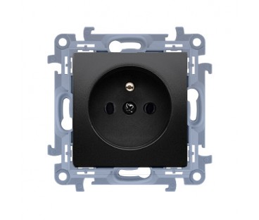 KONTAKT SIMON 10 MODUŁ CZARNY MAT GNIAZDO 1X Z/U SZYBKOZŁĄCZA 16A 250V
