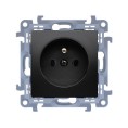 KONTAKT SIMON 10 MODUŁ CZARNY MAT GNIAZDO 1X Z/U SZYBKOZŁĄCZA 16A 250V