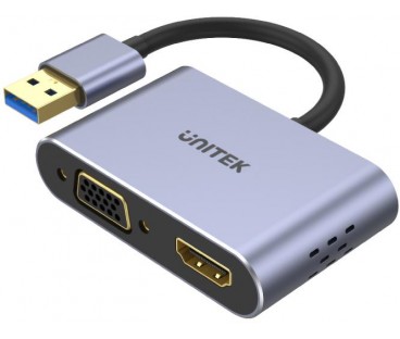 Adapter Unitek V1304A USB-A na HDMI i VGA, FullHD