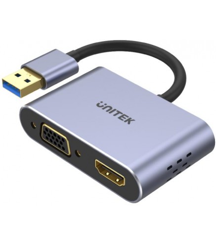 Adapter Unitek V1304A USB-A na HDMI i VGA, FullHD