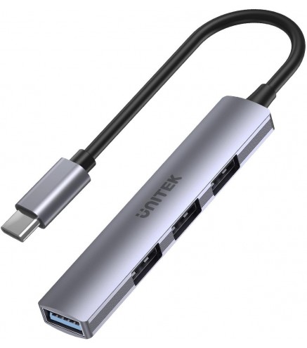 Adapter Unitek H1208B Hub USB-C 1*USB-A 5Gbps, 3*USB-A 2.0