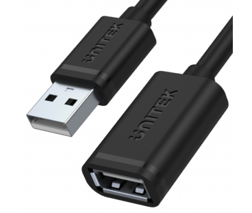 Kabel USB Unitek Y-C428GBK Przedłużacz USB 2.0 AM-AF 1m