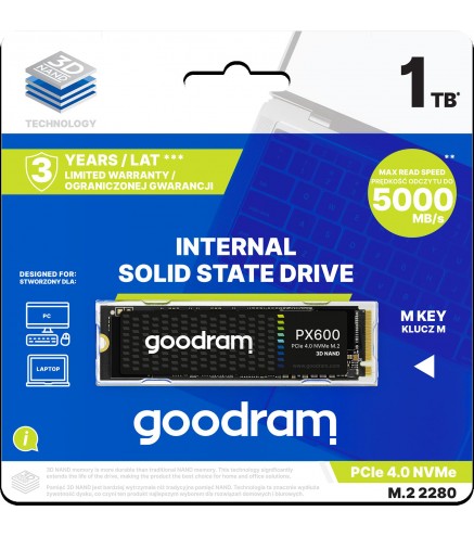 GOODRAM Dysk SSD PX600 1TB M.2 PCIe 4x4 NVMe 2280