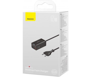 ŁADOWARKA SIECIOWA Baseus GaN 3 Pro Desktop Charger CCGP040101 65W 2x USB-A 2x USB-C PD 3.0 QC 4.0