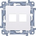 KONTAKT SIMON 10 MODUŁ BIAŁY  DO GNIAZD TELEINFORMATYCZNYCH 2X UAE KEYSTONE  CKP2.01/11