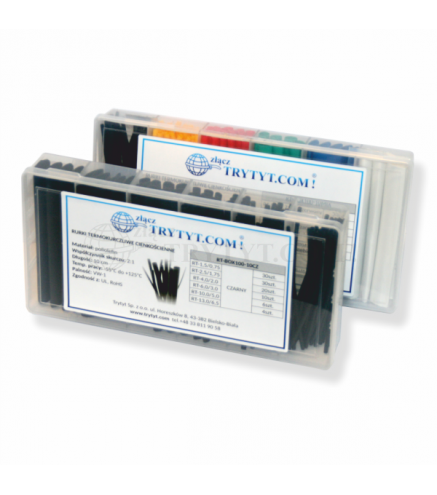 Zestaw rurek termokurczliwych czarnych RT-BOX100-10CZ