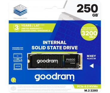 GOODRAM Dysk SSD PX600 250GB M.2 PCIe 4x4 NVMe 2280