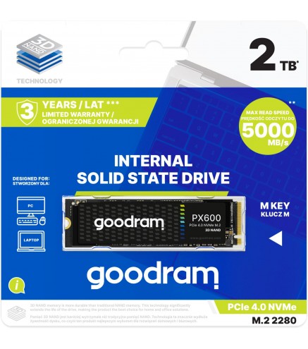 GOODRAM Dysk SSD PX600 2TB M.2 PCIe 4x4 NVMe 2280