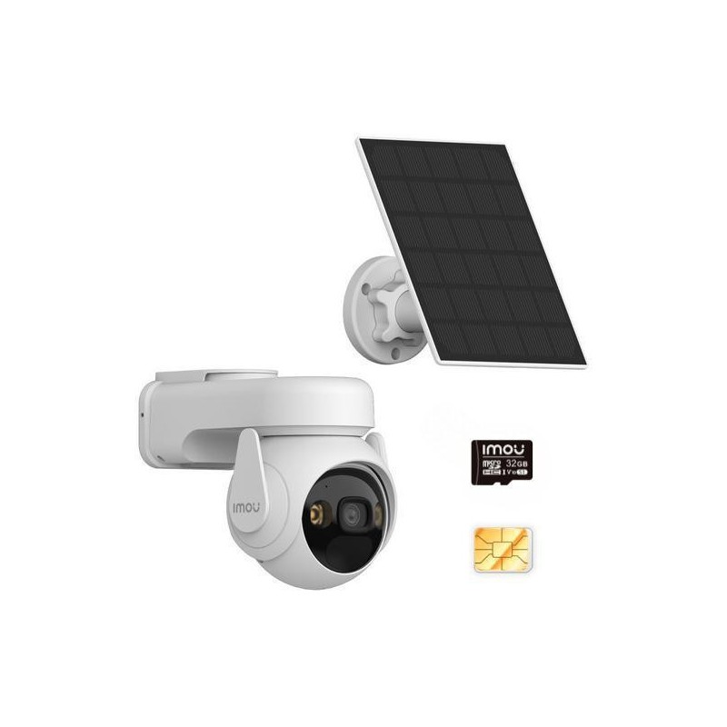 Kamera IP Imou AOV PT Kit 5MP 2.4GHz Wi-Fi i 4G z panelem solarnym, kartą pamięci 32GB i kartą SIM