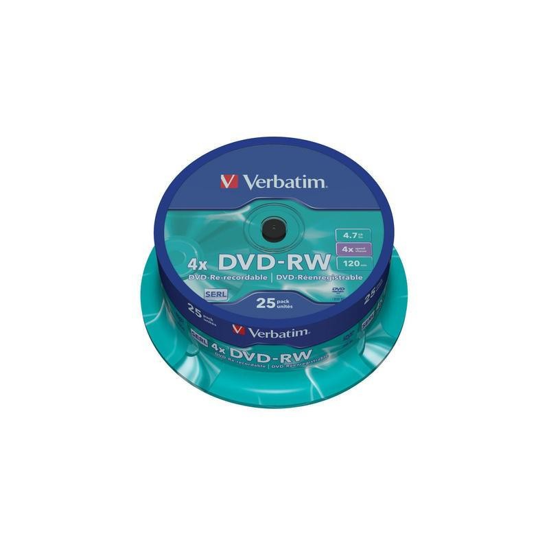 Płyty DVD-RW Verbatim SERL spindle (25szt.)