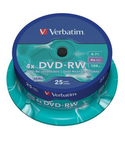 Płyty DVD-RW Verbatim SERL spindle (25szt.)