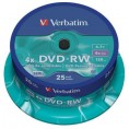 Płyty DVD-RW Verbatim SERL spindle (25szt.)