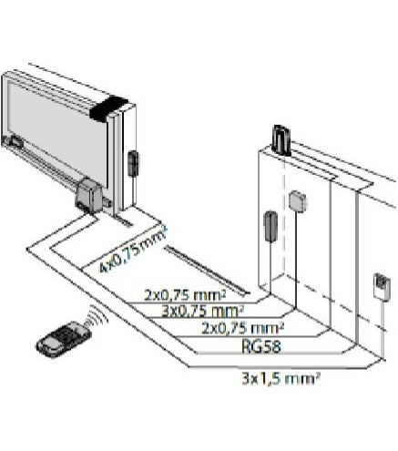 Zestaw BFT DEIMOS BT B600 KIT EE do 600kg bram przesuwnych