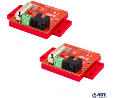 Zestaw aktywnych konwerterów do transmisji Ethernet oraz PoE ATTE xCOAX4-SET