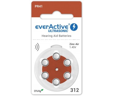 Bateria do aparatu słuchowego everActive ULTRASONIC 312 / PR41 (blister 6 szt.)