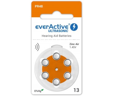 Bateria do aparatu słuchowego everActive ULTRASONIC 13 / PR48 (blister 6 szt.)
