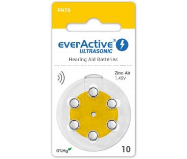 Bateria do aparatu słuchowego everActive ULTRASONIC 10 / PR70 (blister 6 szt.)