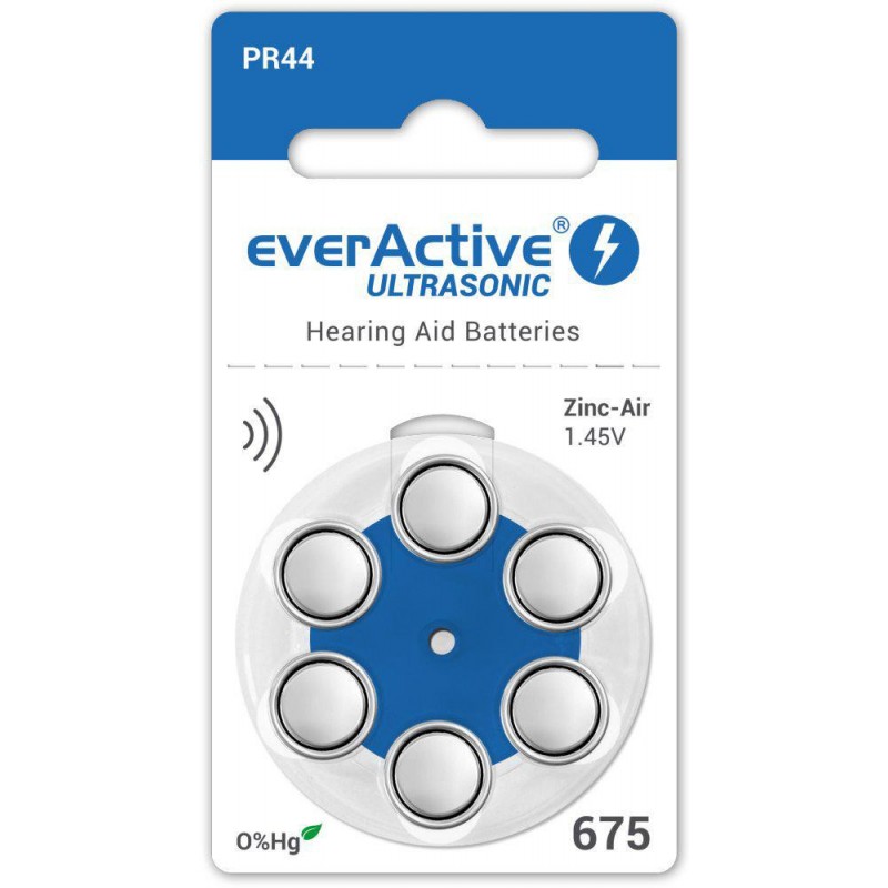 Bateria do aparatu słuchowego everActive ULTRASONIC 675 / PR44 (blister 6 szt.)
