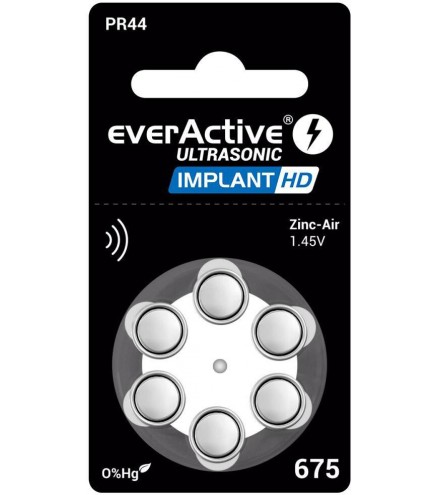 Bateria do aparatu słuchowego everActive ULTRASONIC IMPLANT HD 675 / PR44 (blister 6 szt.)