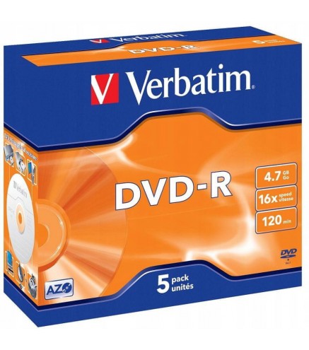 Płyty DVD-R Verbatim AZO (5szt)