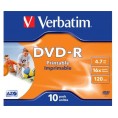 Płyty DVD-R Verbatim AZO Printable jewel box (10szt)