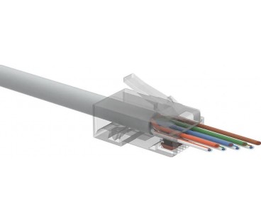 WTYK SIECIOWY KONEKTOR SOLARIX RJ45 CAT.5E UTP PRZELOTOWY SXRJ45-5E-UTP-EASY 100szt
