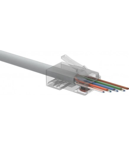 WTYK SIECIOWY KONEKTOR SOLARIX RJ45 CAT.5E UTP PRZELOTOWY SXRJ45-5E-UTP-EASY 100szt