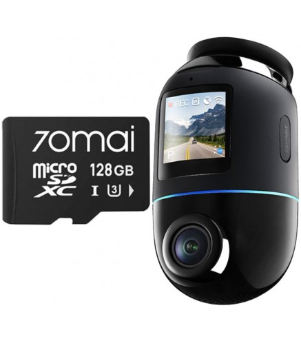 Wideorejestrator 70mai X800 Dash Cam 4K Omni czarny + microSD 70mai 128GB