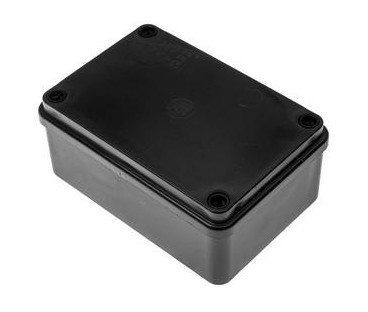 Puszka hermetyczna 120x80x50 bez dławików IP65 bezhalogenowa, czarna PAWBOL S-BOX 216C