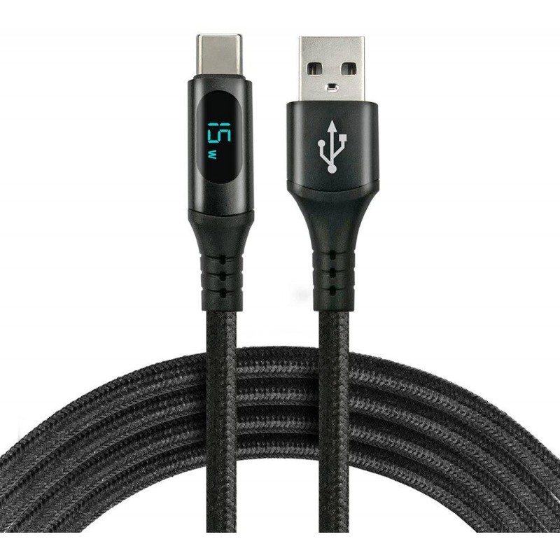 KABEL USB-A / USB-C LCD everActive CBB-2CBL 200cm 3A
