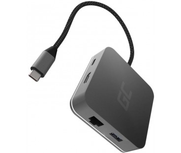 Hub USB 6w1 Green Cell USB-C AK61