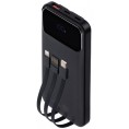 Powerbank Rivacase 10000mAh 22.5W PD 2x USB-C 1x USB-A VA2211 czarny + kabel USB-C i Lightning