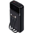 Powerbank Rivacase 20000mAh 22.5W PD 2x USB-C 1x USB-A VA2221 czarny + kabel USB-C i Lightning
