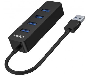 Hub USB Unitek H1117A, 4 porty, USB-C, USB 3.1, aktywny, 10W