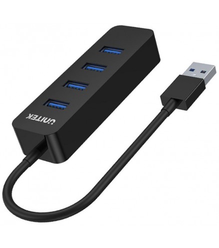 Hub USB Unitek H1117A, 4 porty, USB-C, USB 3.1, aktywny, 10W