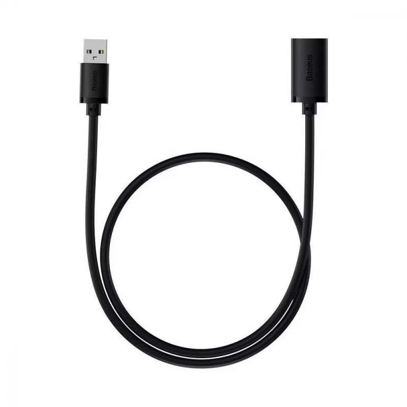 Przedłużacz kabel USB 2.0 1.5m Baseus AirJoy Series - czarny 146053 - 6932172629878