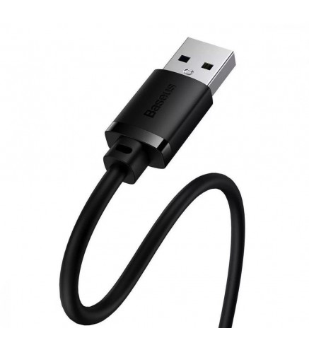 Przedłużacz kabel USB 2.0 1.5m Baseus AirJoy Series - czarny 146053 - 6932172629878