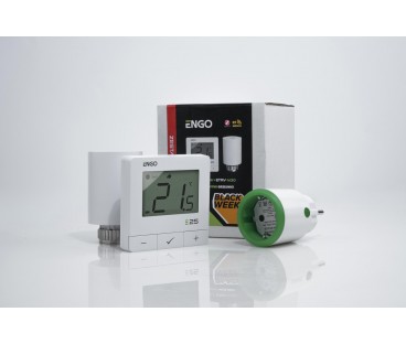 ENGO Controls Inteligentny zestaw ogrzewania Biały (E25-BATW-4 + ETRV-M30 + EPlug WiFi)