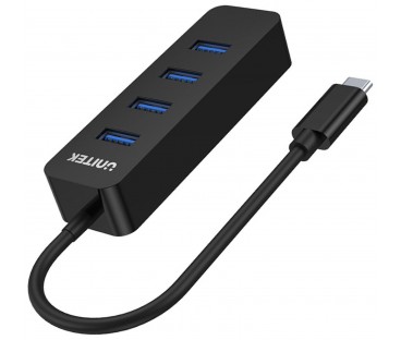 Unitek H1117B Hub USB-C, 4 porty USB 3.1, aktywny, 10 W