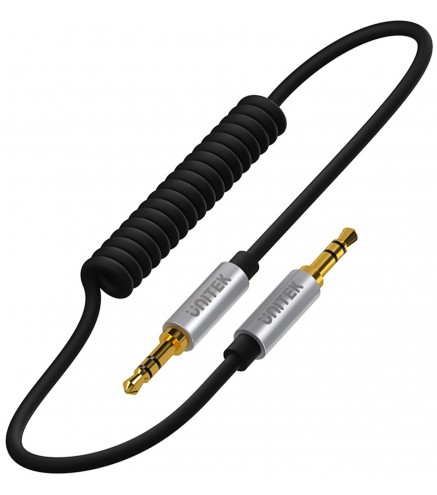 Unitek Y-C922ABK przewód miniJack 3.5mm -miniJack TWIST 1,5m