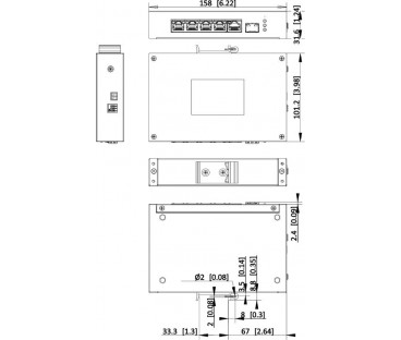 Hikvision DS-3T0306HP/No Power unit