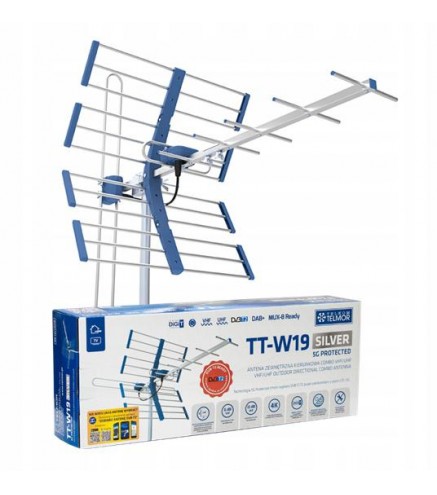 Antena DVB-T2 Telmor TT W19 SILVER COMBO 5G Protected