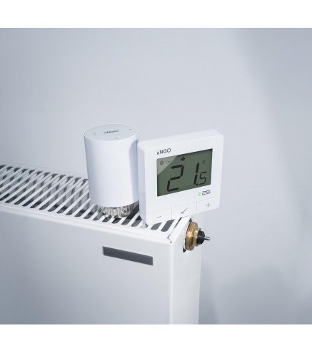ENGO Controls Inteligentny zestaw ogrzewania Bieły (E25-BATW-4 + ETRV-M30)