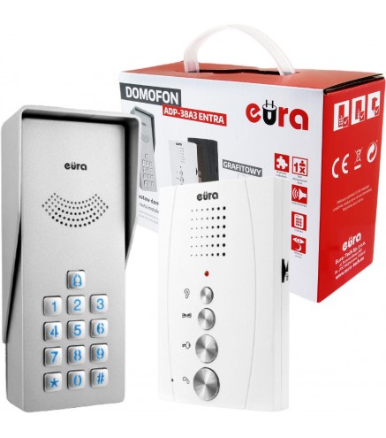 Domofon EURA ADP-38A3 ENTRA bialy