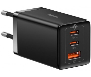 Ładowarka sieciowa Baseus GaN 5 Pro Fast Charger CCGP120201 65W 1x USB-A 2x USB-C PD 3.0 QC 4.0 + kabel USB-C