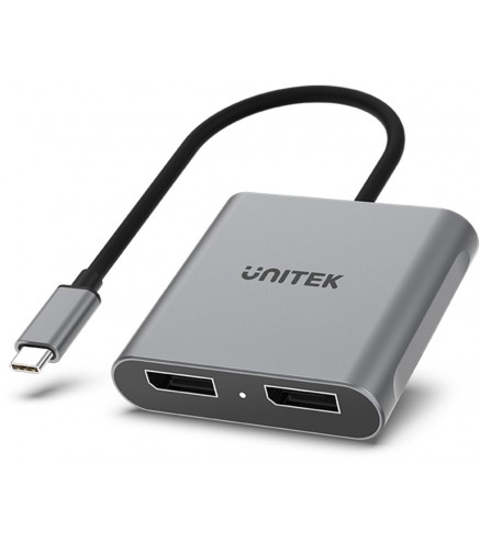 Unitek V1404A Adapter USB-C na 2x port DP 1.4 8K 60Hz