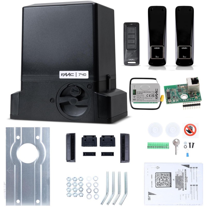 Zestaw Delta 2 SMART - FAAC 740 (Wi-Fi+LAN+BLE) do 500kg bram przesuwnych